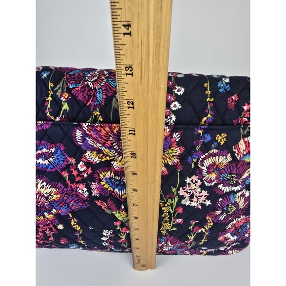 Vera Bradley Essential Messenger or Computer Bag of Midnight Wildflowers - Picture 13 of 13